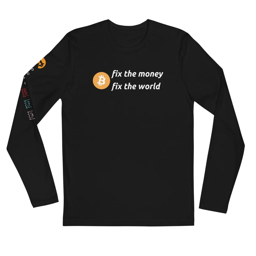 bitcoin long sleeve shirt black