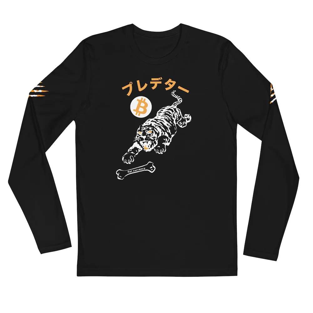 bitcoin long sleeve shirt black